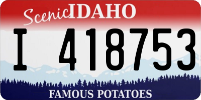 ID license plate I418753