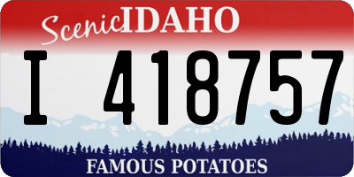 ID license plate I418757