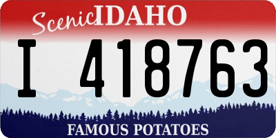 ID license plate I418763