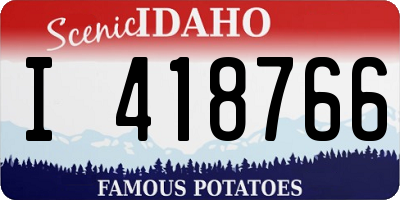 ID license plate I418766