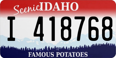 ID license plate I418768