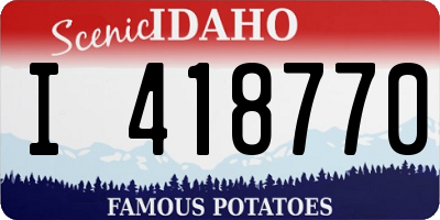 ID license plate I418770