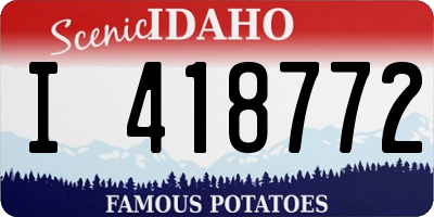 ID license plate I418772
