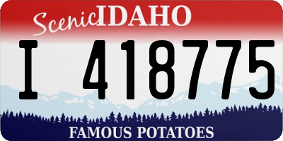 ID license plate I418775