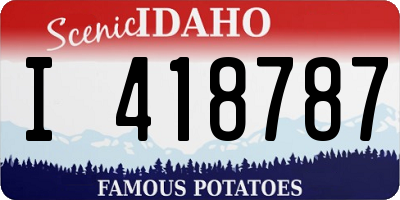 ID license plate I418787