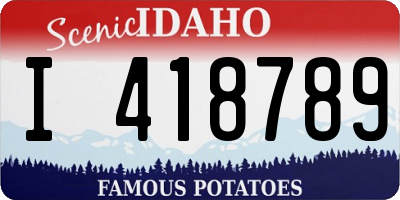 ID license plate I418789