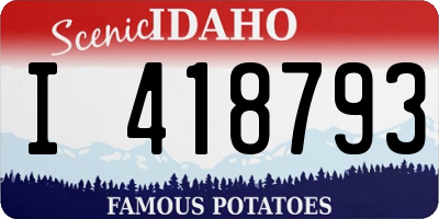 ID license plate I418793