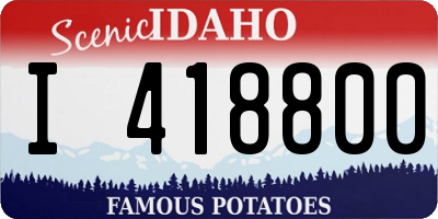 ID license plate I418800