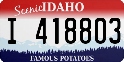 ID license plate I418803