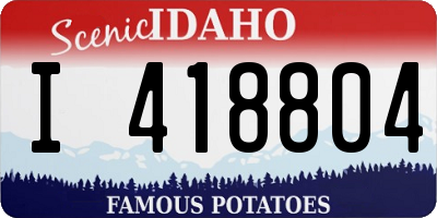 ID license plate I418804