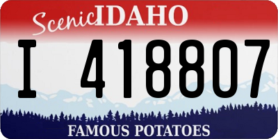ID license plate I418807