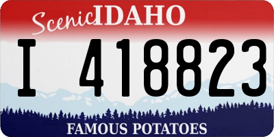 ID license plate I418823