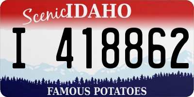 ID license plate I418862