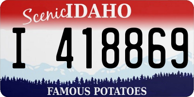 ID license plate I418869