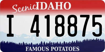 ID license plate I418875