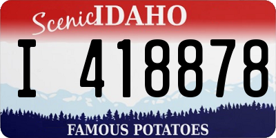 ID license plate I418878