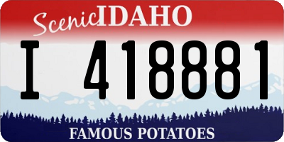 ID license plate I418881