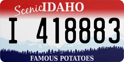 ID license plate I418883