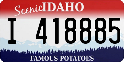 ID license plate I418885