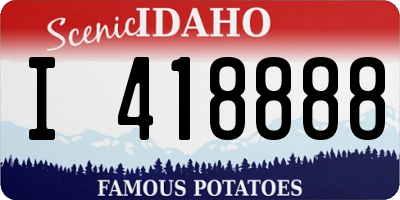 ID license plate I418888