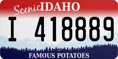 ID license plate I418889