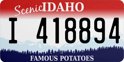 ID license plate I418894