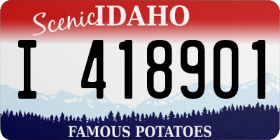 ID license plate I418901