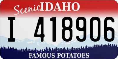 ID license plate I418906