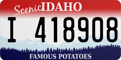 ID license plate I418908
