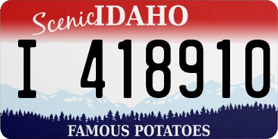 ID license plate I418910