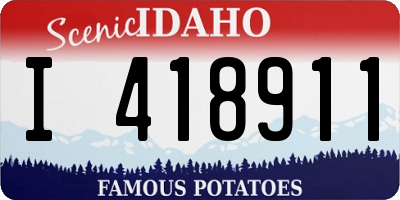 ID license plate I418911