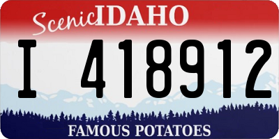 ID license plate I418912