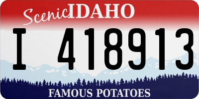 ID license plate I418913
