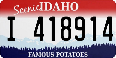 ID license plate I418914
