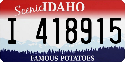ID license plate I418915