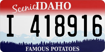 ID license plate I418916