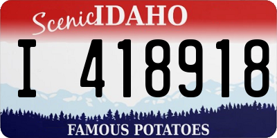 ID license plate I418918