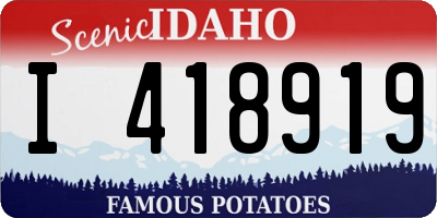 ID license plate I418919