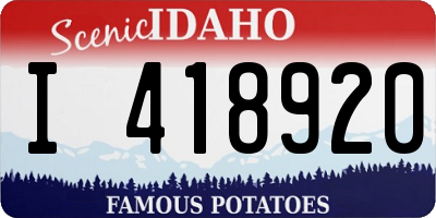 ID license plate I418920