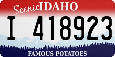 ID license plate I418923