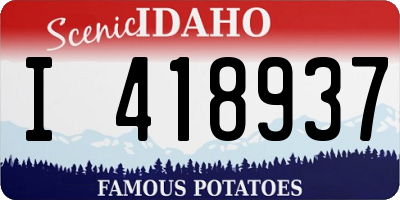 ID license plate I418937