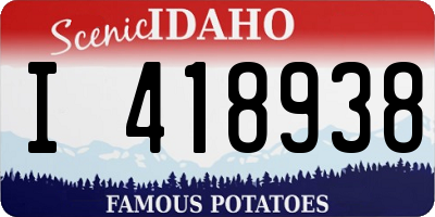 ID license plate I418938
