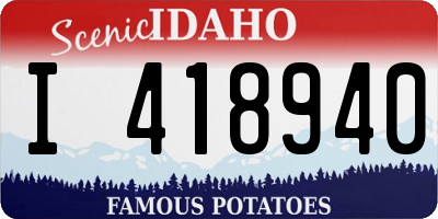 ID license plate I418940