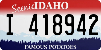 ID license plate I418942