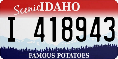 ID license plate I418943