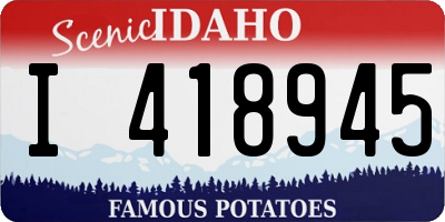 ID license plate I418945