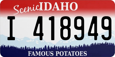 ID license plate I418949