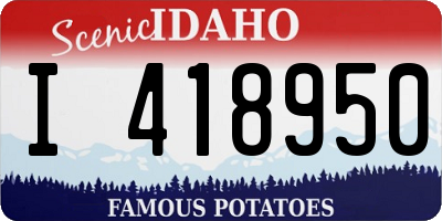 ID license plate I418950