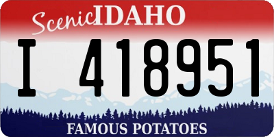 ID license plate I418951