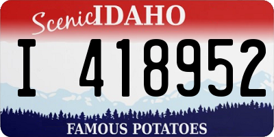 ID license plate I418952